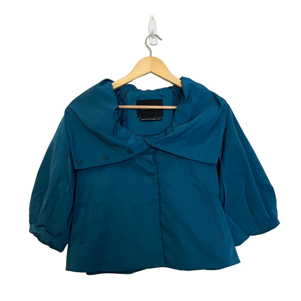 NWOT Club Monaco Teal Women's Jacket Puff Sleeves Size: XS